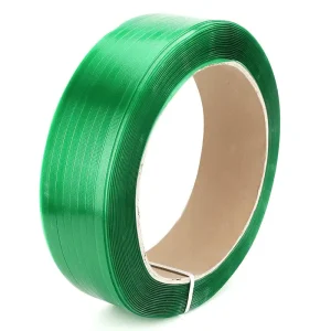 Custom Polyester PET Strapping Roll | Green Embossed Heavy Duty Plastic Packing Straps for Pallets & Industrial Use