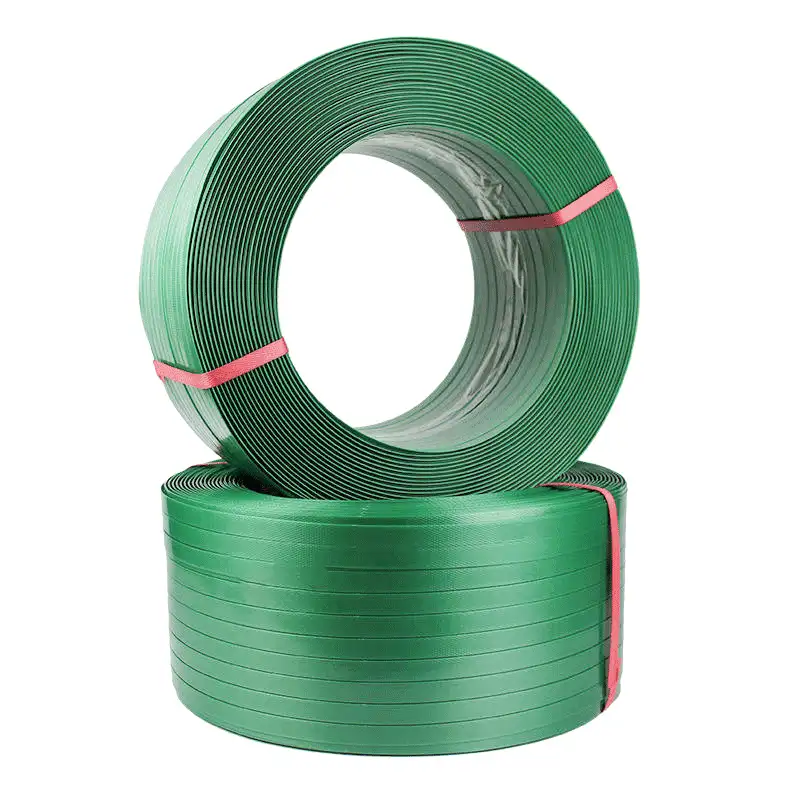 Custom Polyester PET Strapping Roll | Green Embossed Heavy Duty Plastic Packing Straps for Pallets & Industrial Use - Image 4