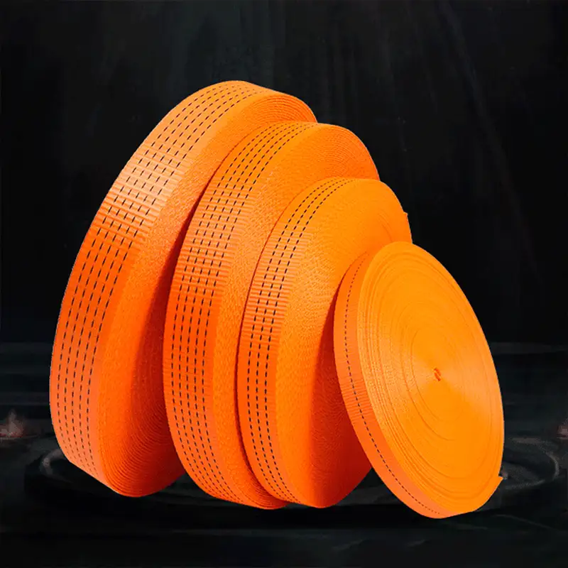 25mm 32mm 40mm 50mm Customized Packing Polyester Cargo Webbing Lashing Strap Belts Lifting for Transportation Cargo Control - Image 4