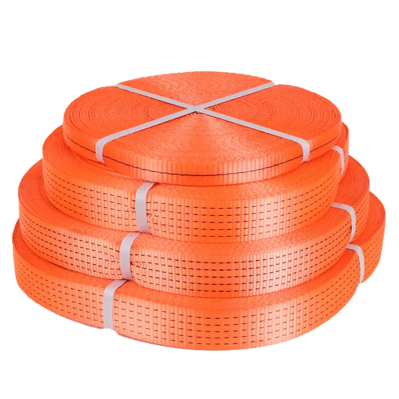 DNV Certificate Customized Packing Strap Cargo Lashing Strap Polyester Woven Webbing Belt for Transportation Cargo Control