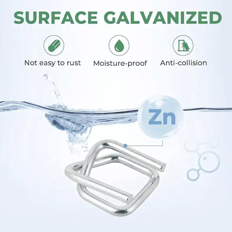 Galvanized Cord Strapping Wire Buckle – Heavy-Duty, Reusable Buckle for Woven & Composite Cord Straps - Image 3