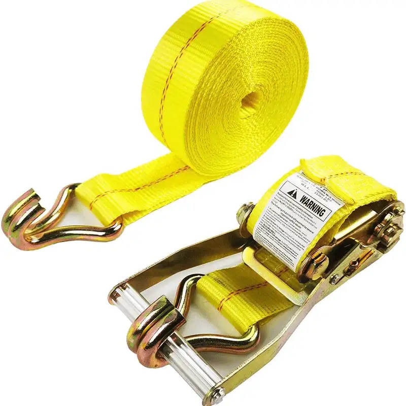 2" 50mm Heavy Duty Ratchet Tie Down Straps with Double J Hooks – 10000 LBS Break Strength | Cargo Securing Straps for Trucks, Trailers, Motorcycles & Kayaks - Image 4