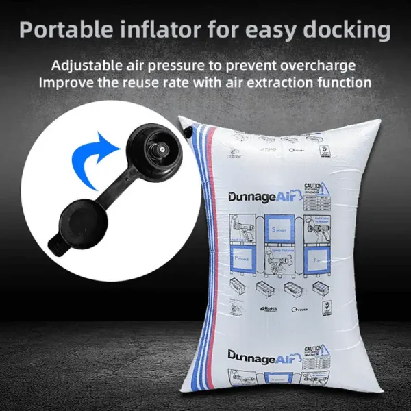 OEM Valve Dunnage Air Bag for Containers – Kraft & PP Woven Inflatable Shipping Bags, AAR Approved, Custom Sizes, Eco-Friendly - Image 2