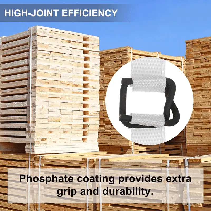 Phosphated Strapping Wire Buckles Wholesale | Heavy Duty Cord & Composite Strap Buckles 13mm–32mm | China Manufacturer - Image 3