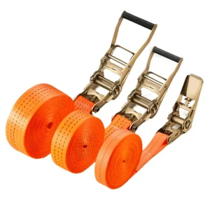 2" (50mm) Ratchet Tie Down Straps with Double J Hooks – 5 Tons Load, Custom Colors | Heavy Duty Cargo Securing Straps