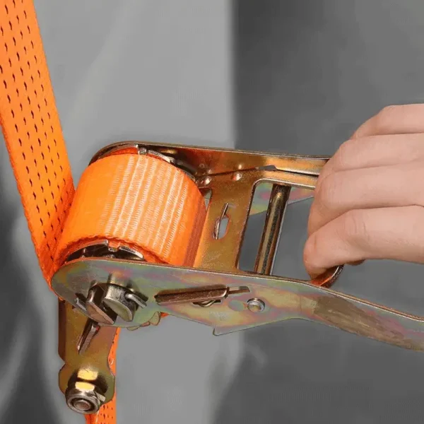 2" (50mm) Ratchet Tie Down Straps with Double J Hooks – 5 Tons Load, Custom Colors | Heavy Duty Cargo Securing Straps - Image 2