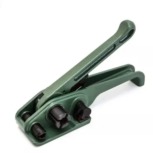 Portable 5/8" PP/PET Strapping Tensioner with Cutter – Manual Hand Banding Tool for 13–25mm Straps | Lightweight Economical Tensioner | Sealer Tool | Green