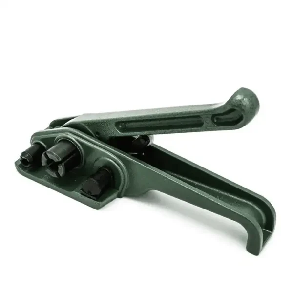 Portable 5/8" PP/PET Strapping Tensioner with Cutter – Manual Hand Banding Tool for 13–25mm Straps | Lightweight Economical Tensioner | Sealer Tool | Green - Image 4