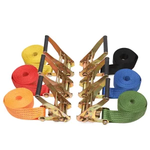 2" 5 Ton Ratchet Straps 6-12m | European Standard Heavy Duty Cargo Tie Down Straps with Plastic Handle | Custom Color, Logo & Length | Wholesale Supplier