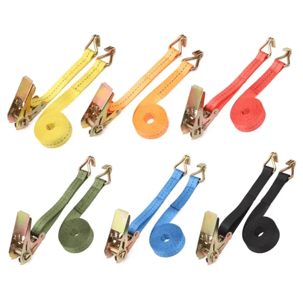 2" 5 Ton Ratchet Straps 6-12m | European Standard Heavy Duty Cargo Tie Down Straps with Plastic Handle | Custom Color, Logo & Length | Wholesale Supplier - Image 2