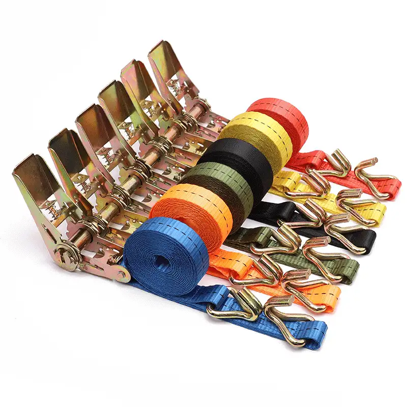 2" 5 Ton Ratchet Straps 6-12m | European Standard Heavy Duty Cargo Tie Down Straps with Plastic Handle | Custom Color, Logo & Length | Wholesale Supplier - Image 3
