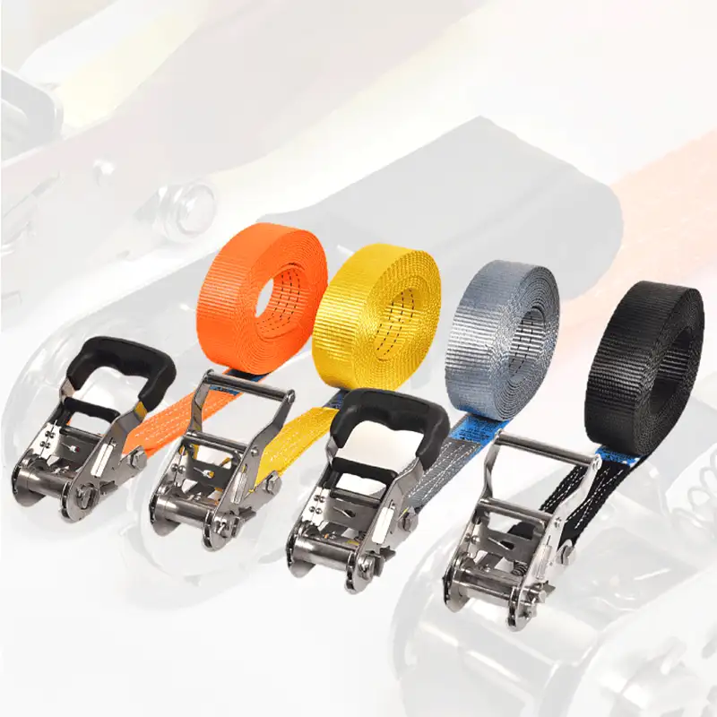 2" 5 Ton Ratchet Straps 6-12m | European Standard Heavy Duty Cargo Tie Down Straps with Plastic Handle | Custom Color, Logo & Length | Wholesale Supplier - Image 4