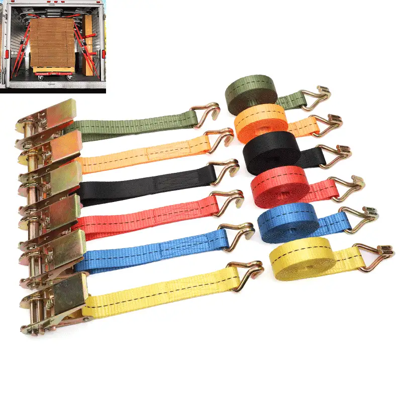 2" 5 Ton Ratchet Straps 6-12m | European Standard Heavy Duty Cargo Tie Down Straps with Plastic Handle | Custom Color, Logo & Length | Wholesale Supplier - Image 5