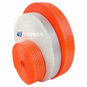 1 inch polyester woven strap roll, safe alternative to steel strapping