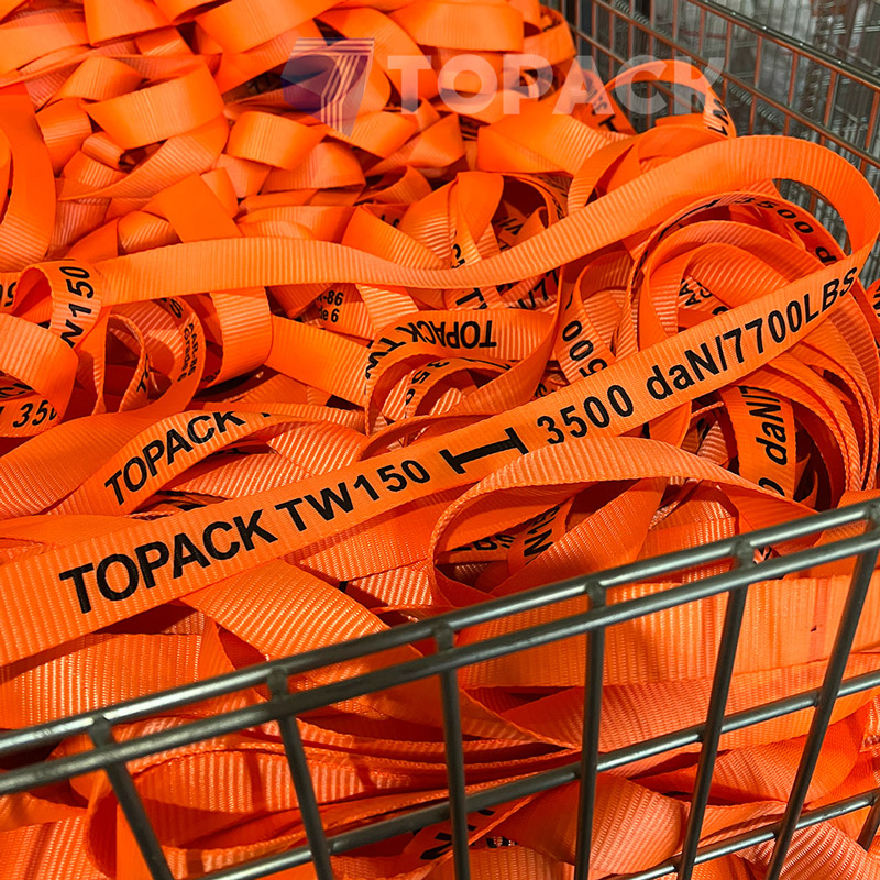 Polyester strap used in container lashing and export cargo